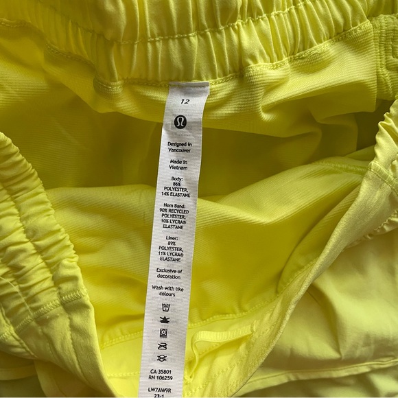 Sold Lululemon Hotty Hot LR Short 2.5” in Electric Lemon (Yellow) - Picture 6 of 6
